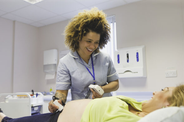 Pregnant Woman Having an Ultrasound